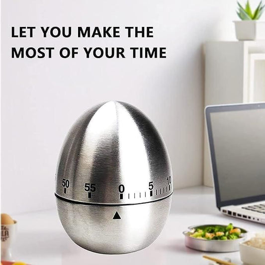 Egg Shaped Stainless Steel Timer