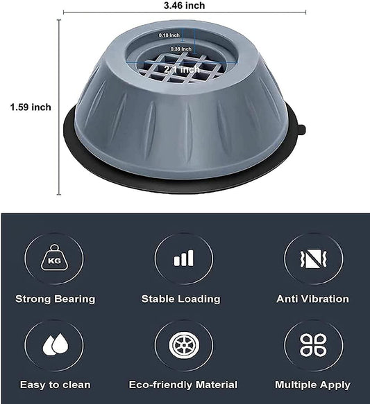 Anti Vibration Pad-Anti-vibration Pads For Washing Machine - 4 Pcs Shock Proof Feet For Washer